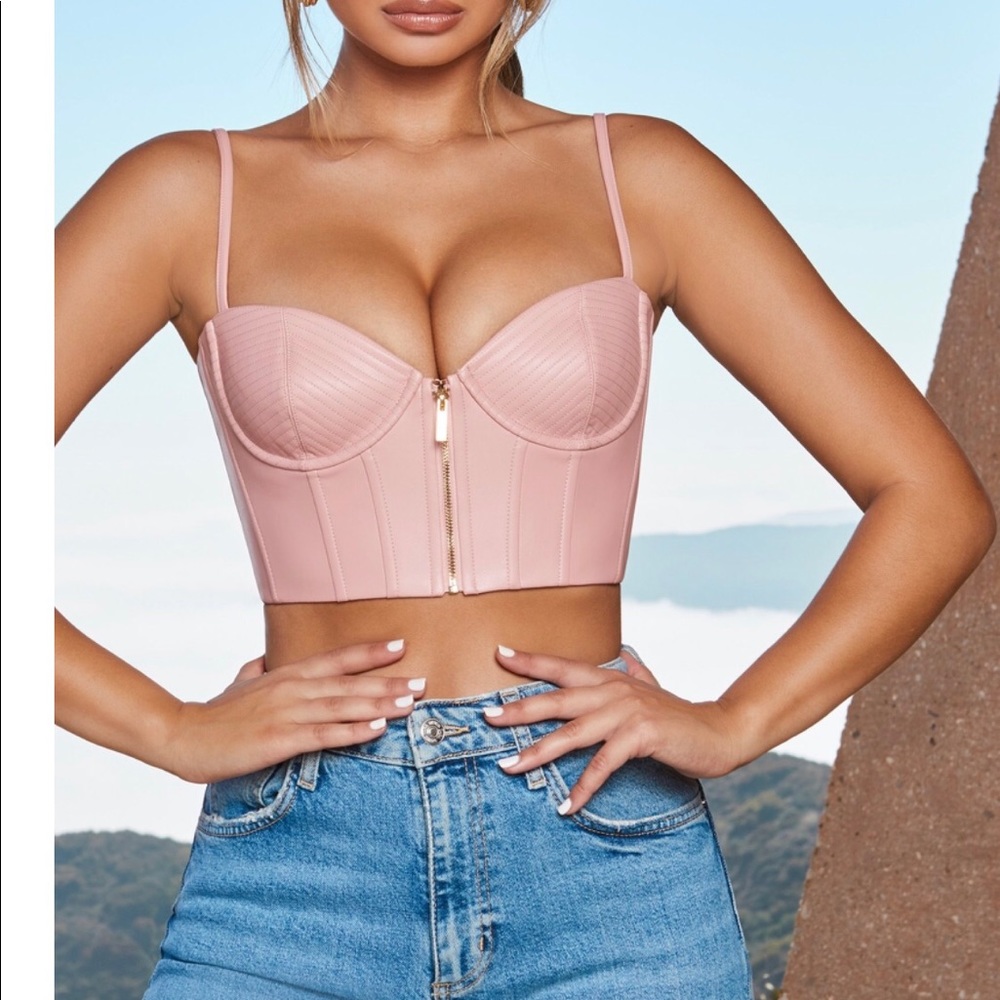 Blush Bustier crop top UK 12